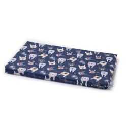 Dog bed Marte with removable cover, Alpaca Motif 60x100x4h cm