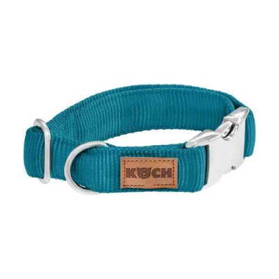 Collar Klick padded Premium, Nylon 25mm 45-65cm, petrol