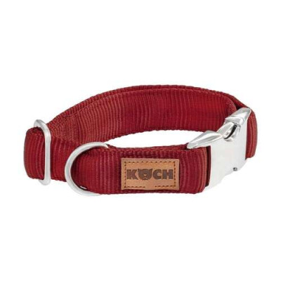 Collier Alu-Klick rembourré Premium, Nylon L 25mm 45-65cm, rouge