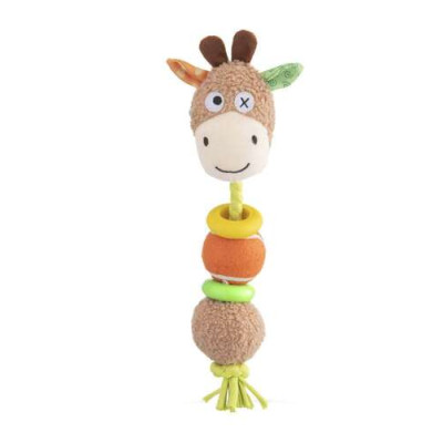 Hundespielzeug Giraffe aus Stoff, Plüsch und TPR 30x8 cm  