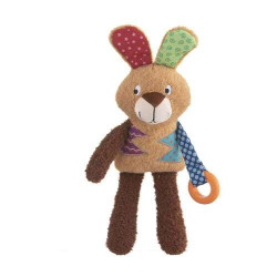 Dog toy Rabbit fabric, plush and TPR 32x12 cm 