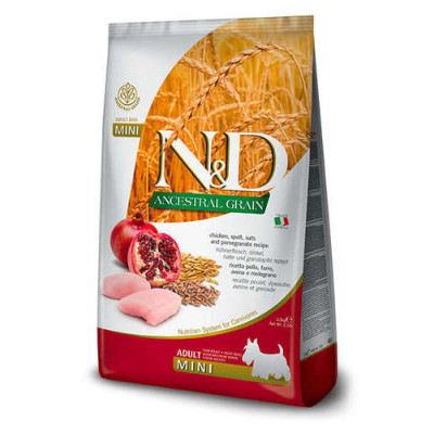 Farmina N&D Ancestral Canine Adult Mini Chicken, Spelt, Oats & Pomegranate 7kg