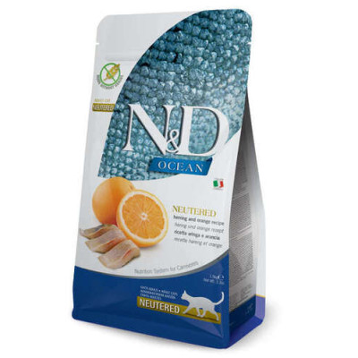 Farmina N&D Ocean Feline Adult Neutered Herring & Orange 300g