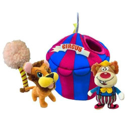 Jouet pour chien en peluche Hide&Seek circus 17x16 cm