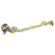 Dog toy play rope, cotton/TPR, 50 cm