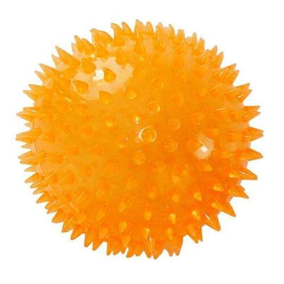 Jouet pour chien en TPR Balle hérisson, orange 12,7cm