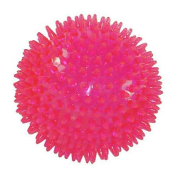 Jouet pour chien en TPR Balle hérisson, rose 10,1cm