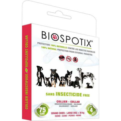 Biospotix insecticide-free collar 100% natural for large dogs