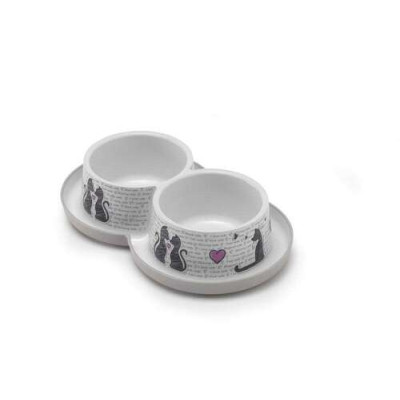 Écuelle double Trendy Dinner cat's in 2x350ml  