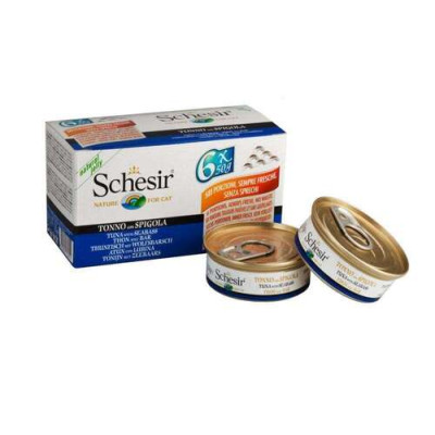 Schesir cat Jelly Tuna with Seabass - can 6 x 50gr.