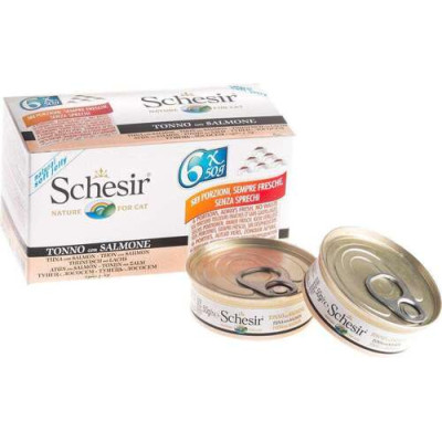 Schesir cat Jelly Tuna with Salmon - can 6 x 50gr.