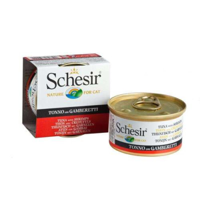 Schesir Jelly Tuna with Shrimps - Can 85gr.