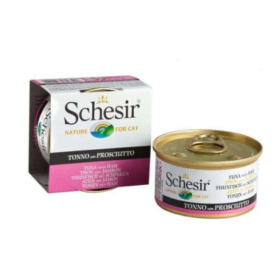 Schesir Jelly Tuna with Ham - Can 85gr   