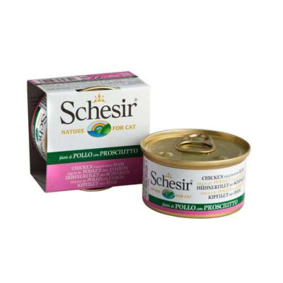 Schesir Jelly Chicken fillets with Ham - Can 85gr.