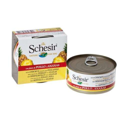 Schesir dog Chicken with Pineapple- can 150gr.