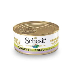 Schesir cat in Brühe Thunfisch mit Hühnerfilet - Dose 70gr.