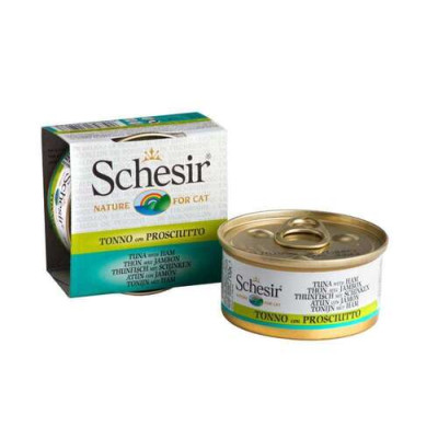 Schesir cat in Broth Tuna with Ham - can 70gr.