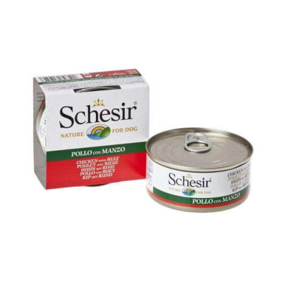 Schesir dog Chicken with Beef - can 150gr.