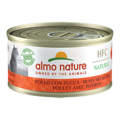 Almo Nature Katzenfutter Nass HFC Cat Natural - Huhn mit Kürbis 70 gr.