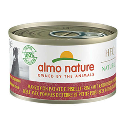 Almo Nature Hundefutter Nass HFC Dog Natural - Rind mit Kartoffeln und Erbsen 95 gr.