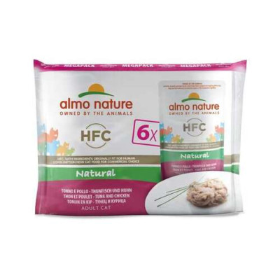 Almo Nature HFC Cat Natural - Tonno e Pollo (6 x 55 g Megapack)