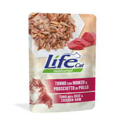 Lifecat Natural Katzenfutter Nass tuna, beef and ham 70 gr. 