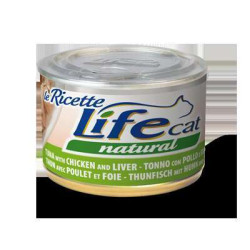 Lifecat Natural Katzenfutter Nass Le ricette Tuna with chicken and chicken livers 150 gr.