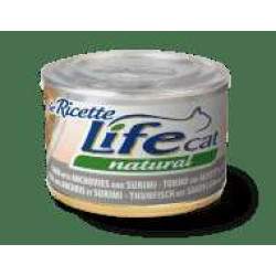 Lifecat Natural Katzenfutter Nass Le ricette Tuna with whitebaits and surimi 150 gr.