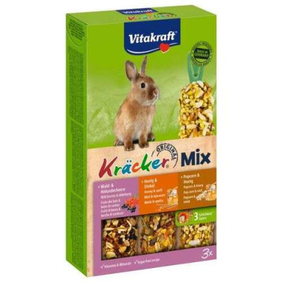 Kräcker® Mix + fruit des bois/miel/ popcorn pour lapins nains 3 Stk.