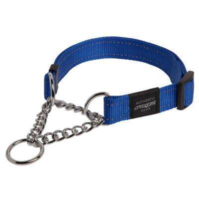 collare semistrozzo regolabile Fanbelt L (40-56 cm x 2 cm) blu