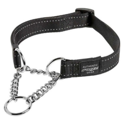 Zug​-​Stopp Halsband Snake M (32-44 cm x 1,6 cm) schwarz