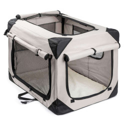 Hundetransportbox faltbar, grau S (70x52x52cm)