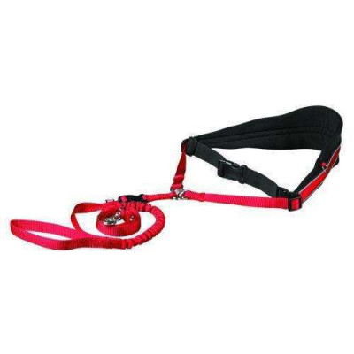 Ceinture ventrale avec laisse pour chiens de moyenne et grande taille, rouge M-L