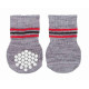 Chaussettes pour chien anti-dérapant S-M, gris