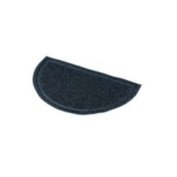 Litter Tray Mat, semi-circular, PVC, anthracite 41×25 cm