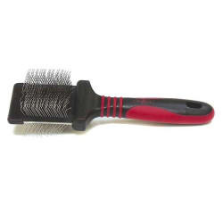 SLICKER BRUSH VANITY DOUBLE SIDES FLEXIBLE MEDIUM 6X19,5 CM