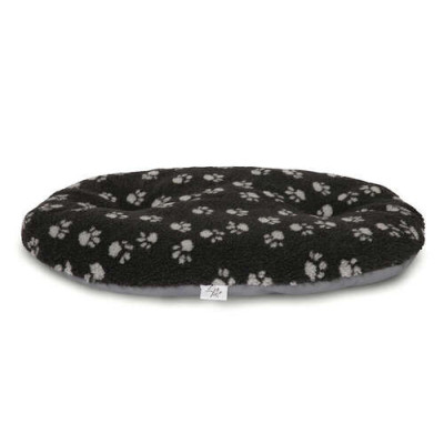 Coussin ovale Nettuno, noir/gris 80x54 cm