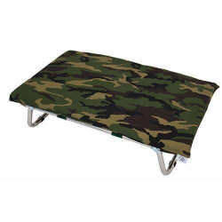 Lit de camp Lettoflex en aluminium, camouflage vert 75x115 cm