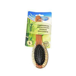 SPAZZOLA CON DENTI FINI DI METALLO IN BAMBOO SMALL 19,5cmx 5,5cm