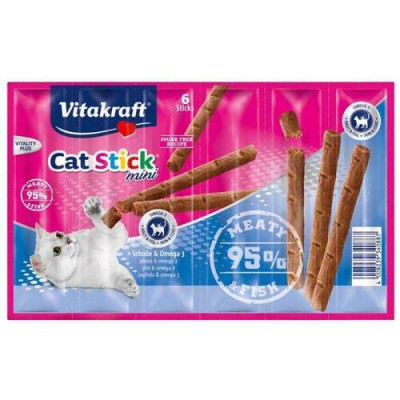 Vitakraft Cat Stick mini plie/omega 3 chats 6 pces