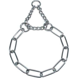  Chain collar with stop, 4 mm long link, 61cm 4 mm, chrome