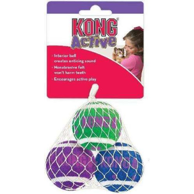 Kong Cat Tennis Balles + clochettes