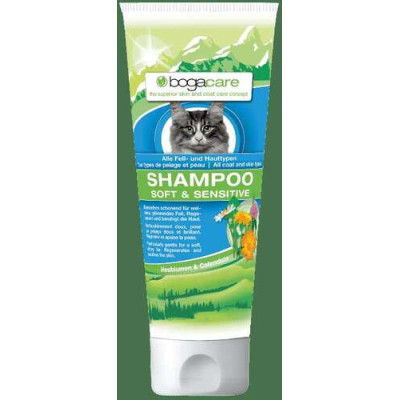 Bogacare® Shampoo Soft & Sensitive pour chats 200 ml.