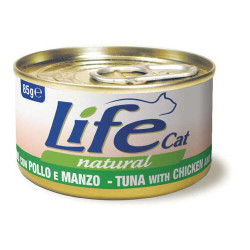 Lifecat Natural tuna with chicken and beef 85 gr.