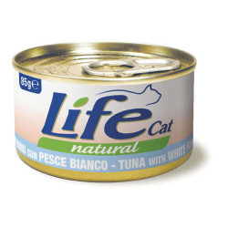 Lifecat Natural Katzenfutter Nass tuna with white fish 85 gr.