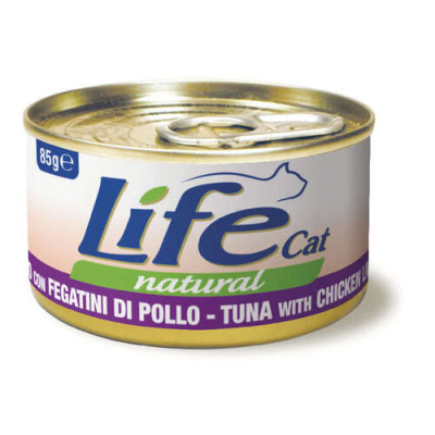 Lifecat Natural tuna with chicken livers 85 gr. -9% da 12 pezzi