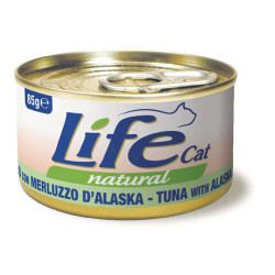 Lifecat Natural tuna with alaskan cod 85 gr.