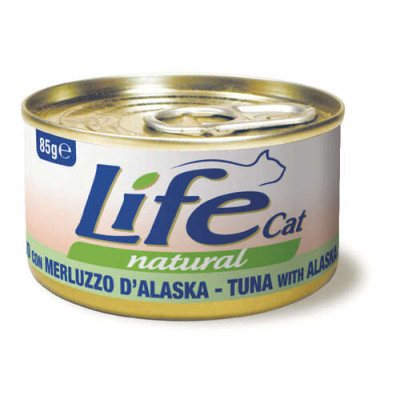 Lifecat Natural tuna with alaskan cod 85 gr. -9% da 12 pezzi