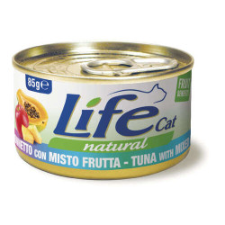 Lifecat Natural Katzenfutter Nass tuna with mix fruits 85 gr.