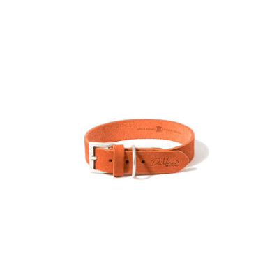 Fettleder-Halsband Da Vinci orange, 65x4,0 cm 